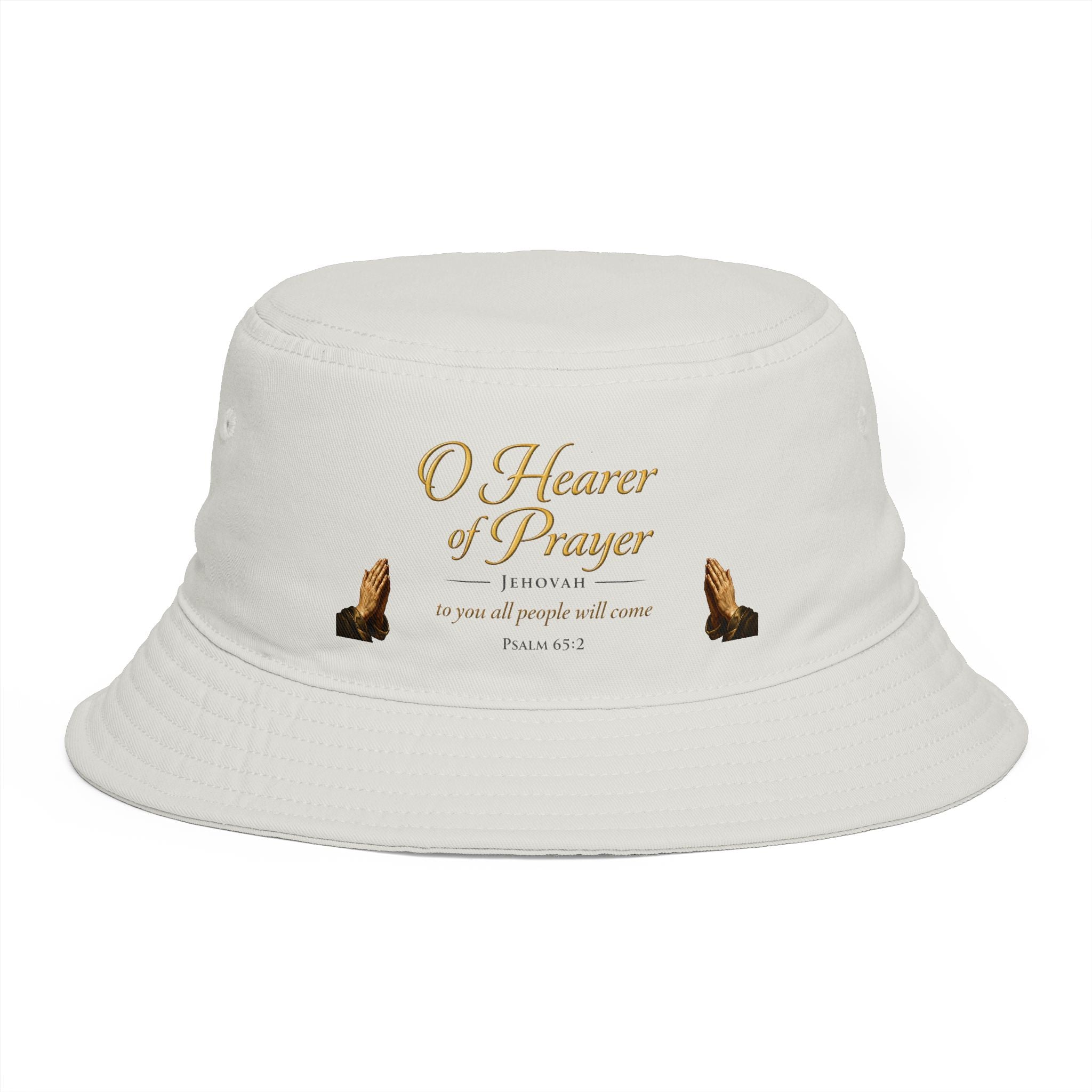 O Hearer of Prayer Bucket Hat – Psalm 65:2 Faith-Inspired Scripture Hat | Faith & Freedom Creations