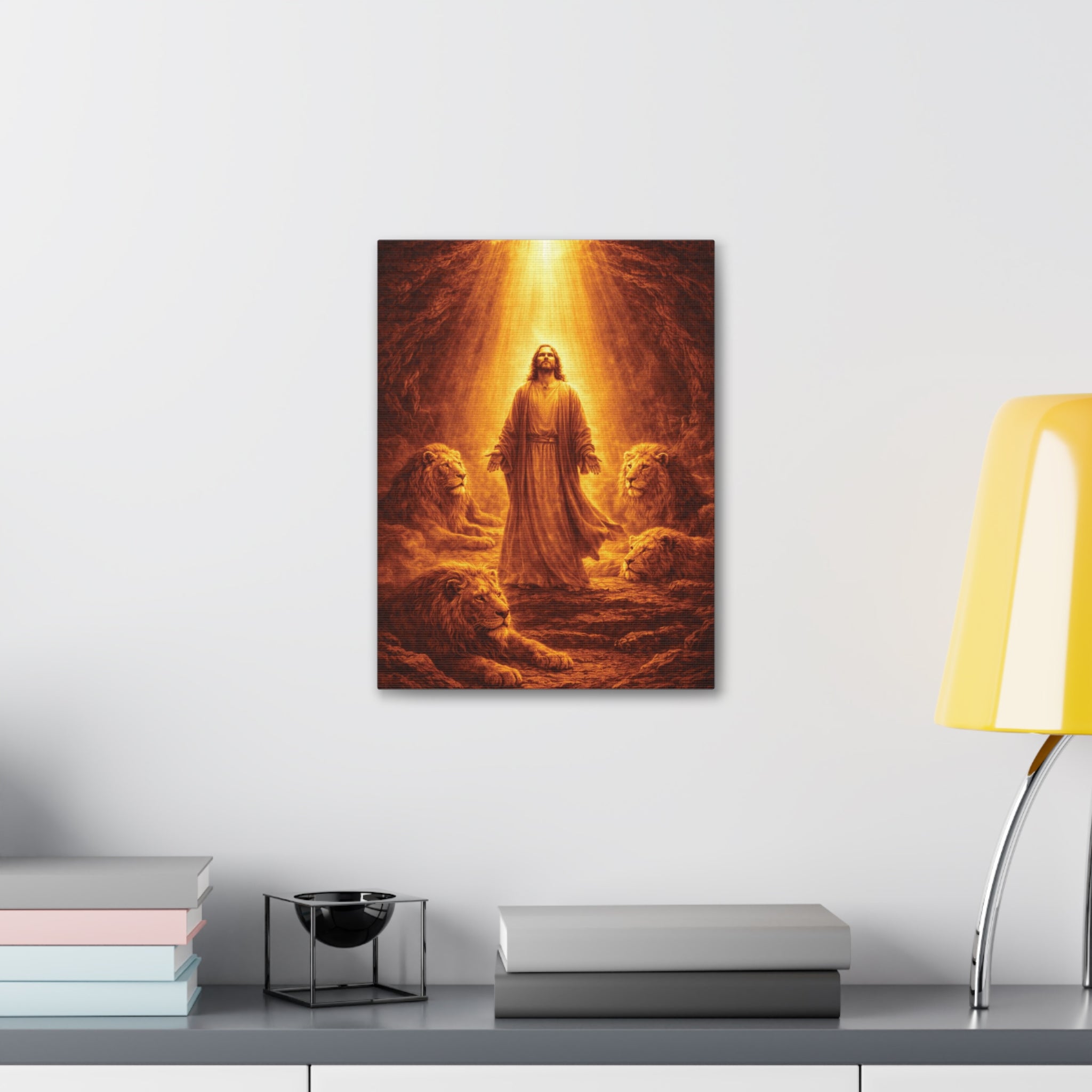 Lion of Judah – Daniel and the Lions Canvas Print | Christian Wall Art of Faith and Courage