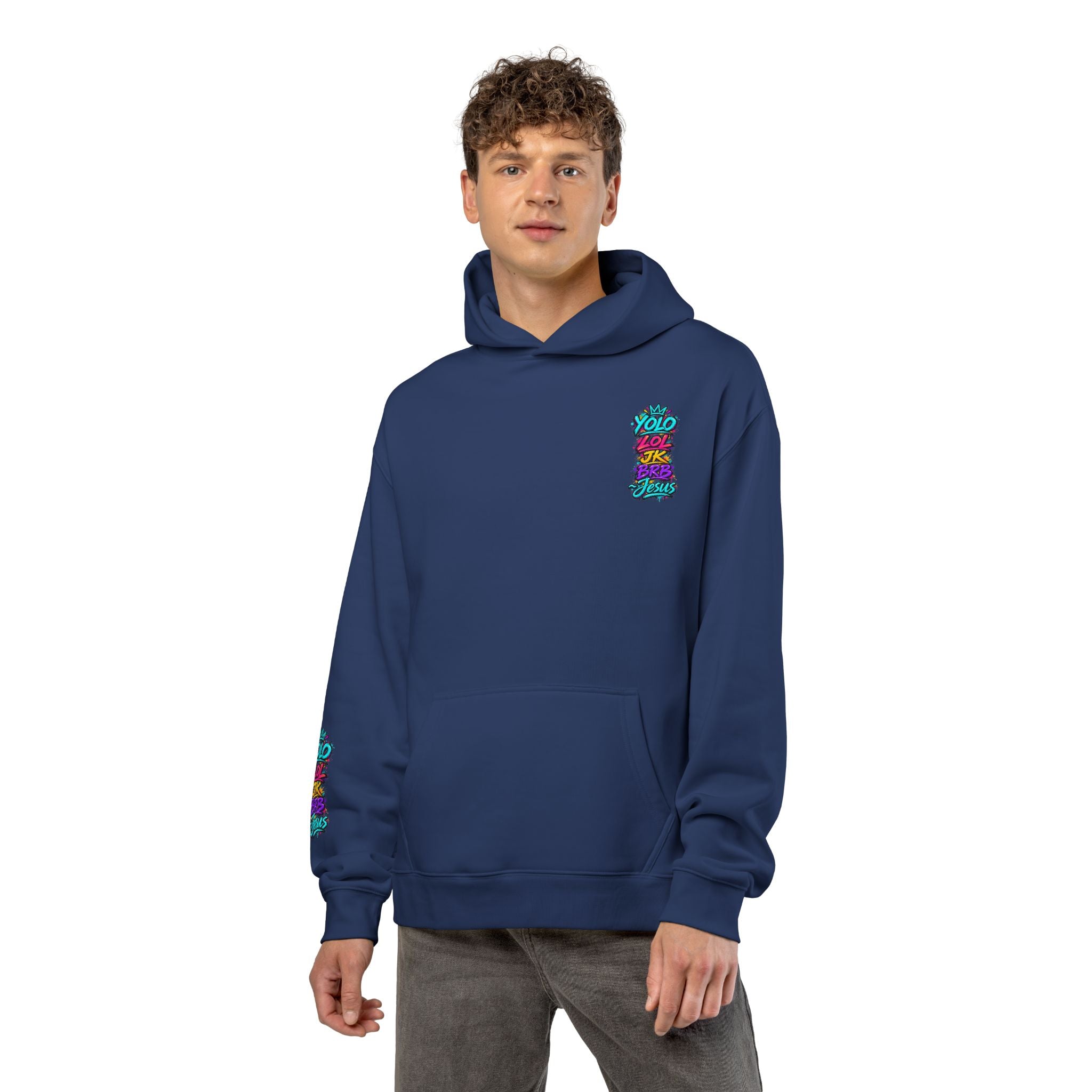 YOLO LOL JK BRB ~Jesus Hoodie | Neon Christian Streetwear Pullover