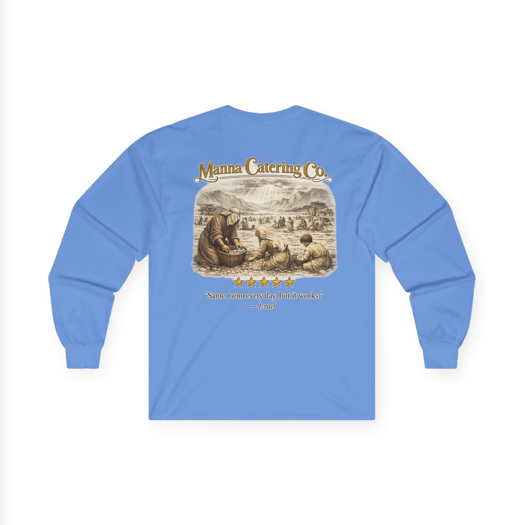 Vintage 'Israelites Review of God's Manna' Long Sleeve Tee