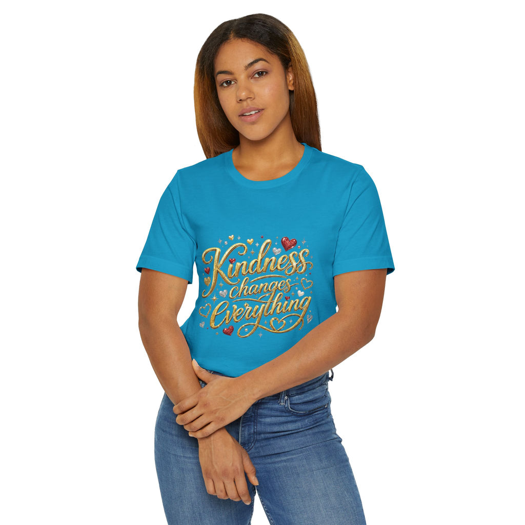 Kindness Changes Everything T-Shirt | Inspirational Script Graphic Tee | Soft Everyday Kindness Shirt