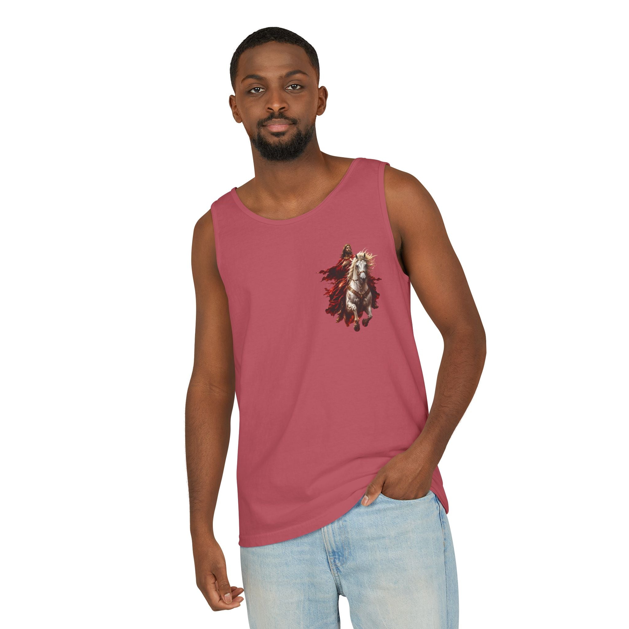Jesus Second Coming Tank Top | Jesus on White Horse Christian Tank | Inspirational Faith Apparel