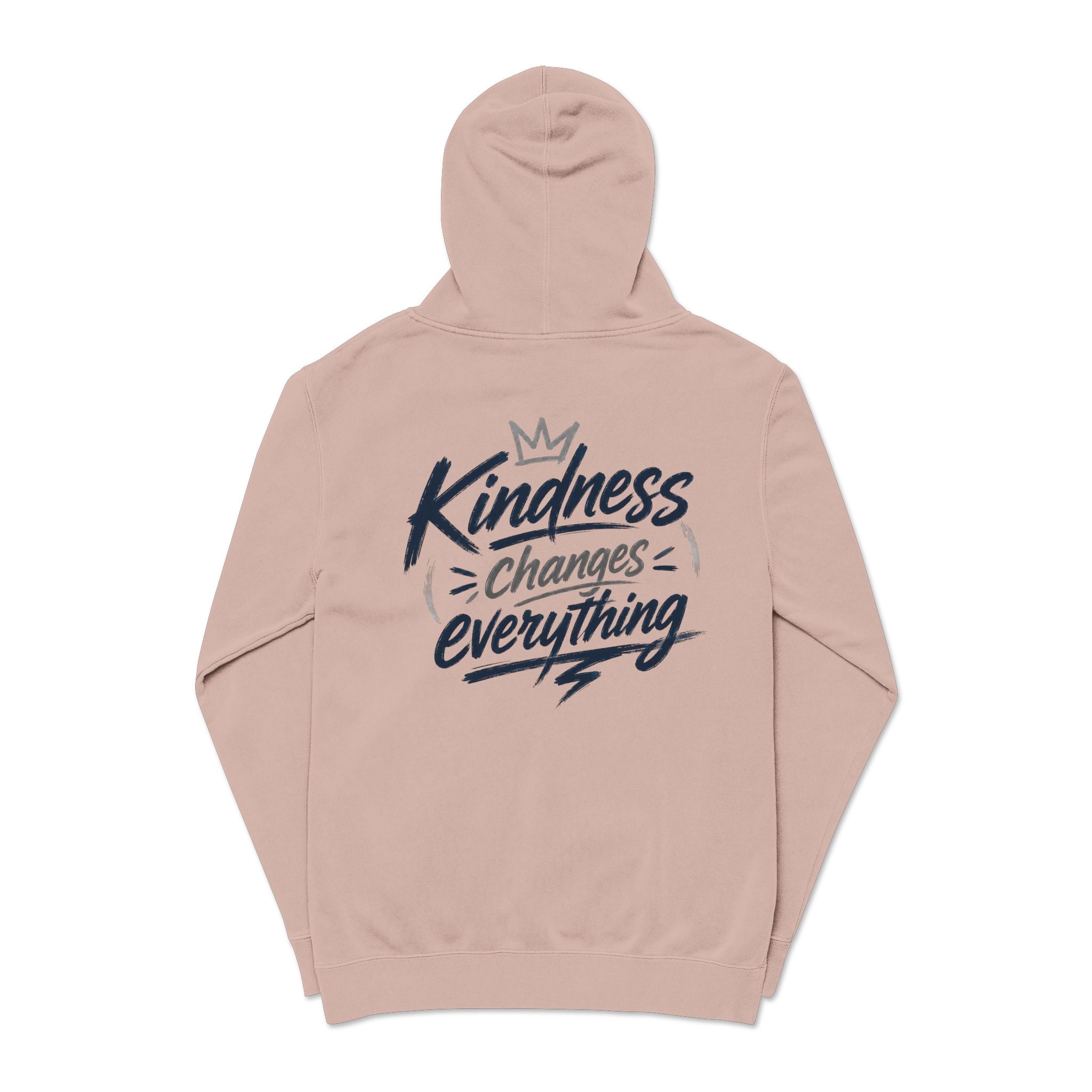 Kindness Changes Everything Hoodie – Heart Graphic Pigment-Dyed Sweatshirt