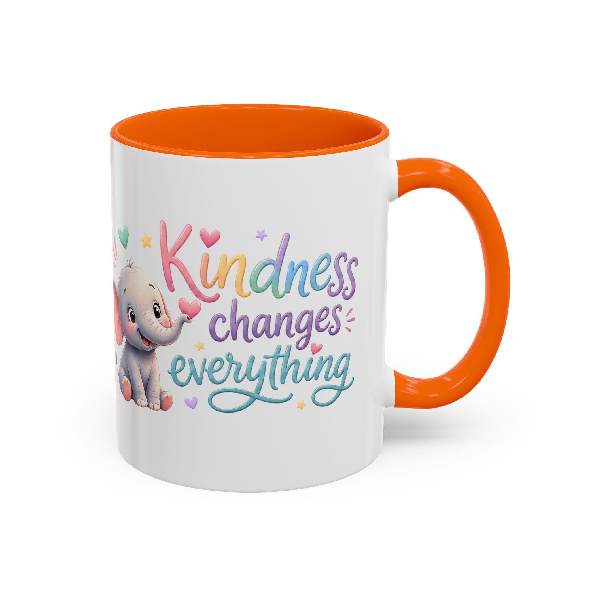 Kindness Changes Everything Elephant Mug | Inspirational Coffee Mug | Cute Elephant Accent Cup