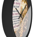 Revelation 21:4 Wall Clock | Christian Prayer Garden Decor | Inspirational Silent Wall Clock