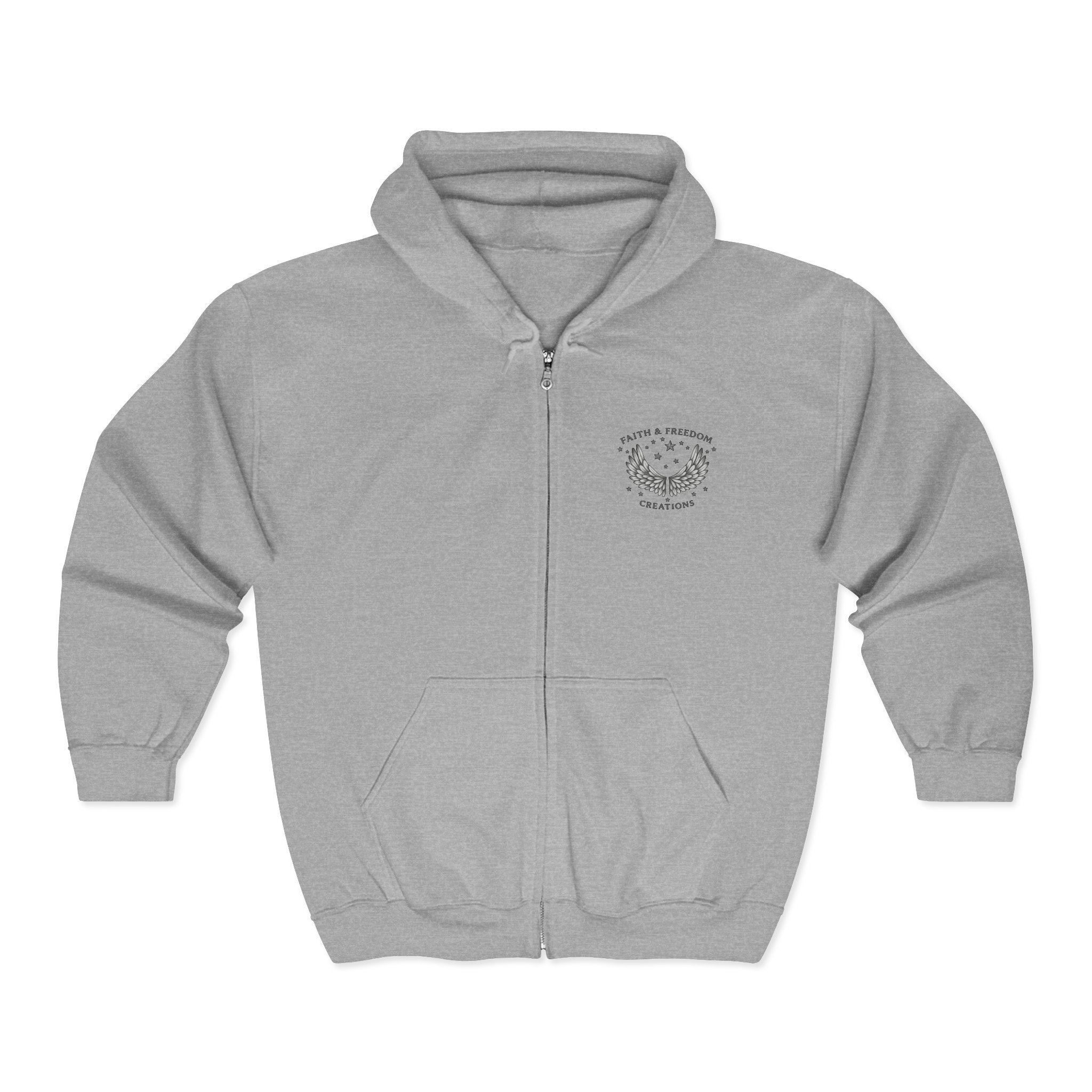 Abraham – Full-Zip Hoodie | “Trusted the Promise” Patriotic Faith Graphic – Five-Star Faith Series