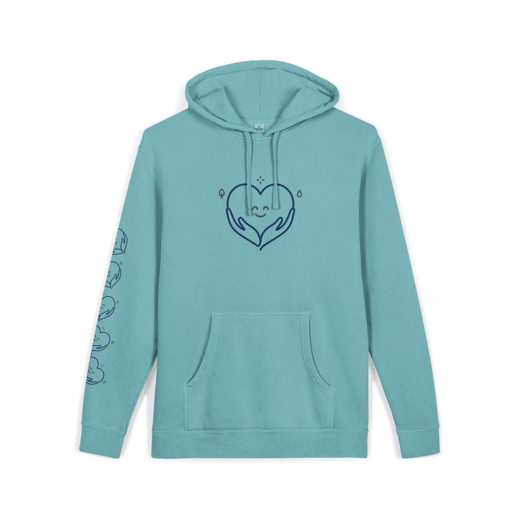 Kindness Changes Everything Hoodie – Heart Graphic Pigment-Dyed Sweatshirt