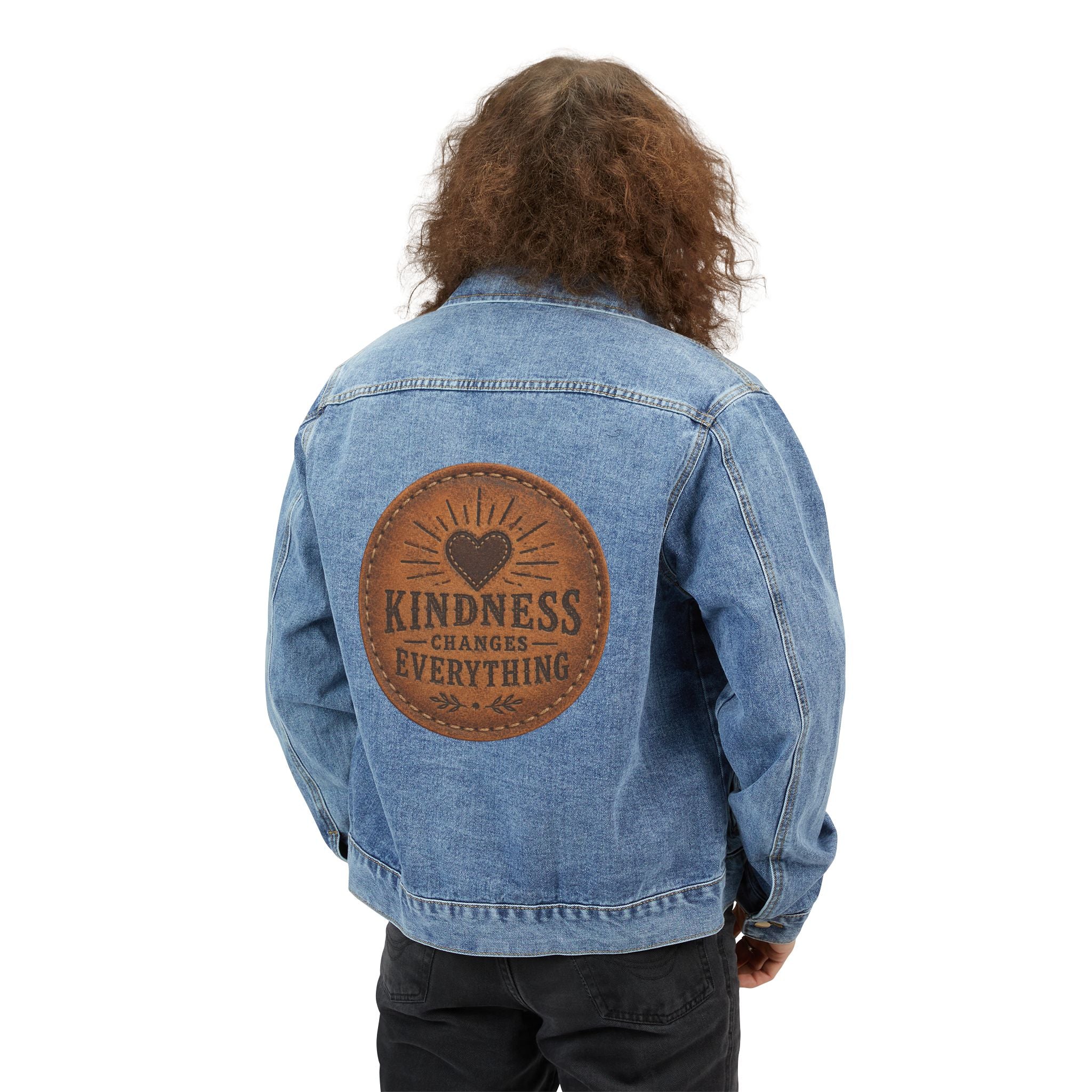 Denim Jacket — "Kindness Changes Everything" Back Patch