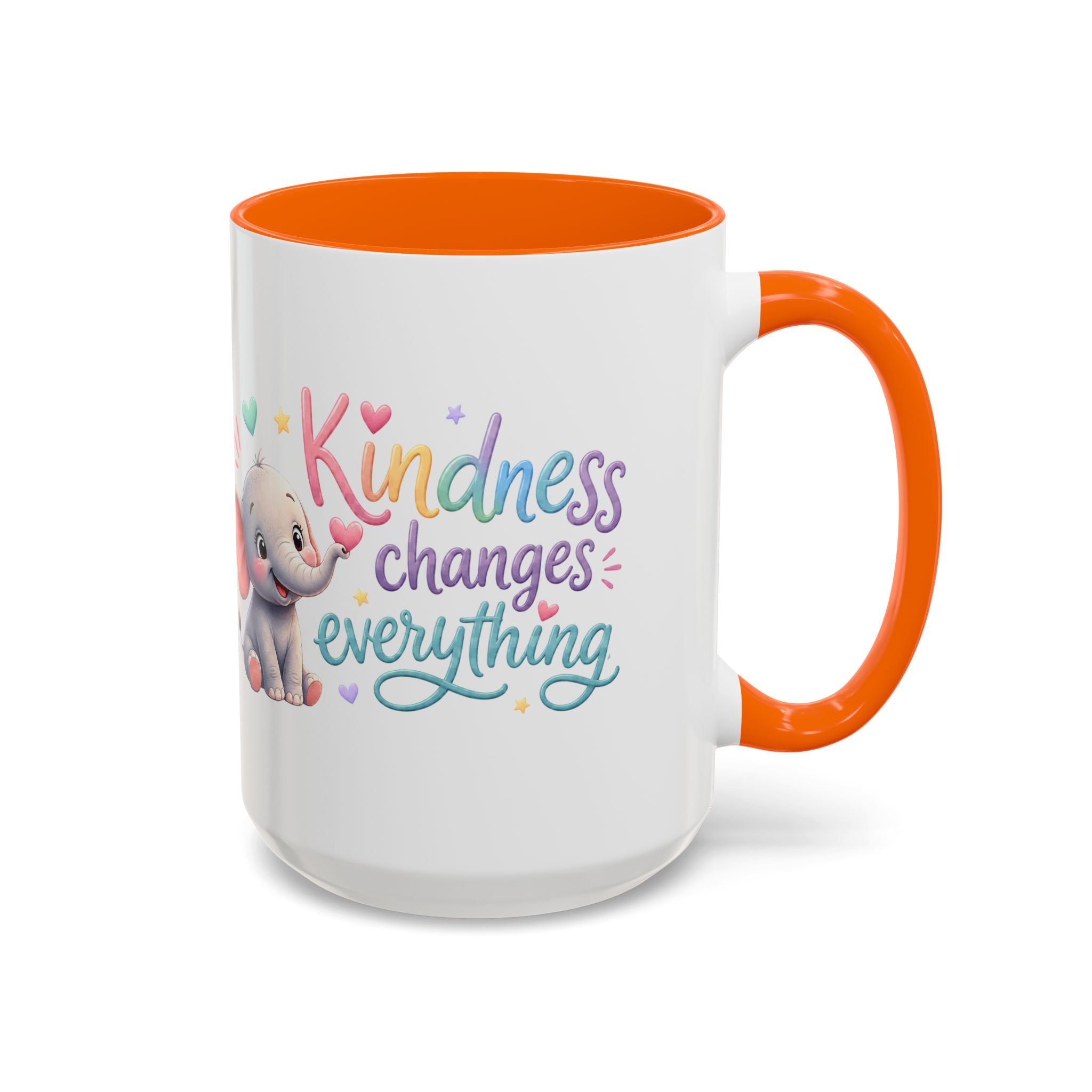 Kindness Changes Everything Elephant Mug | Inspirational Coffee Mug | Cute Elephant Accent Cup