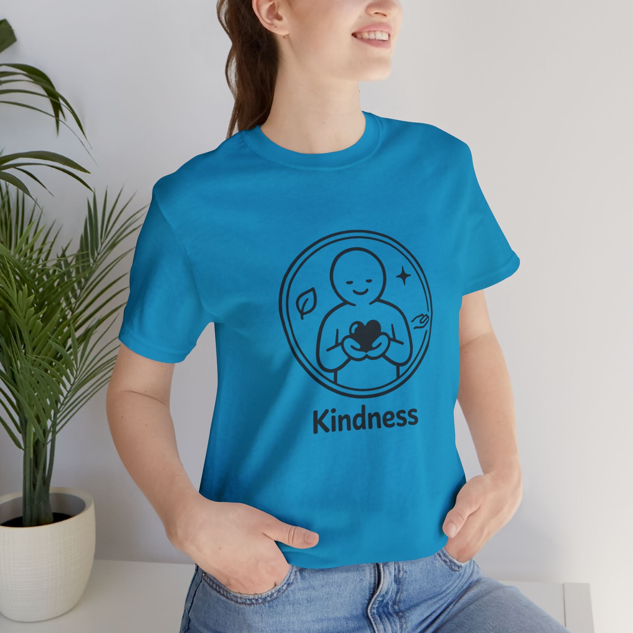 Kindness Minimalist T-Shirt | Inspirational Heart Emblem Tee | Soft Everyday Graphic Shirt