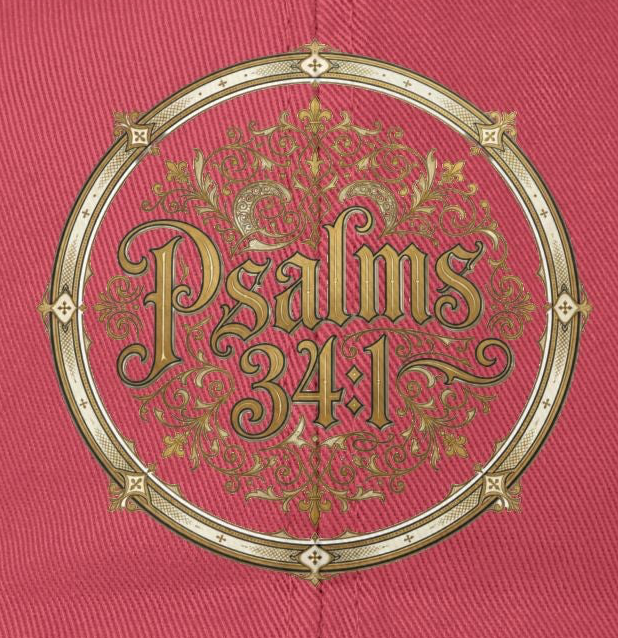 Distressed Black Cap – Psalms 23:1 Vintage Gold Emblem Hat | Faith & Freedom Creations