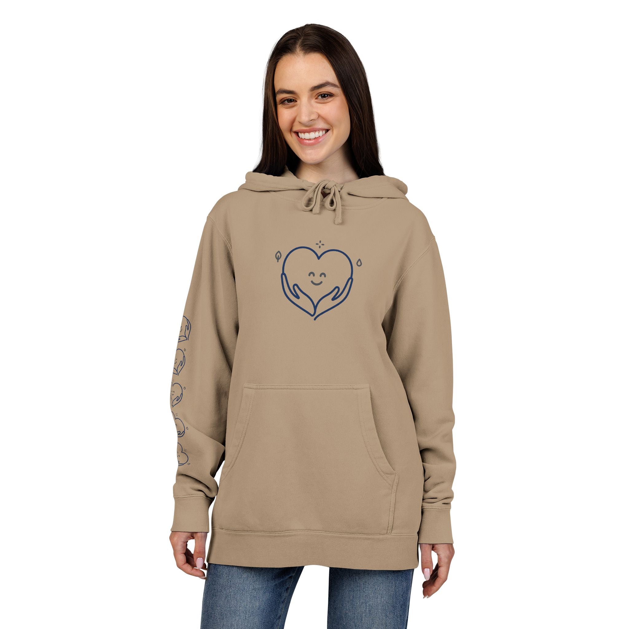 Kindness Changes Everything Hoodie – Heart Graphic Pigment-Dyed Sweatshirt