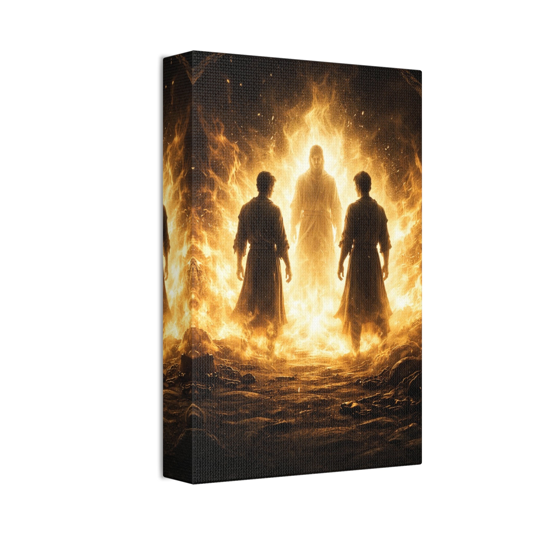 🌟"Not Alone in the Fire" — Daniel 3:25 Canvas Print