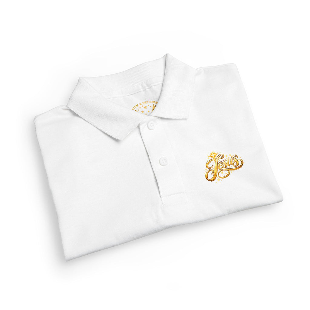 Kids Jesus Gold Nugget Polo – Youth Christian Faith Shirt | Church & Dress Casual Polo