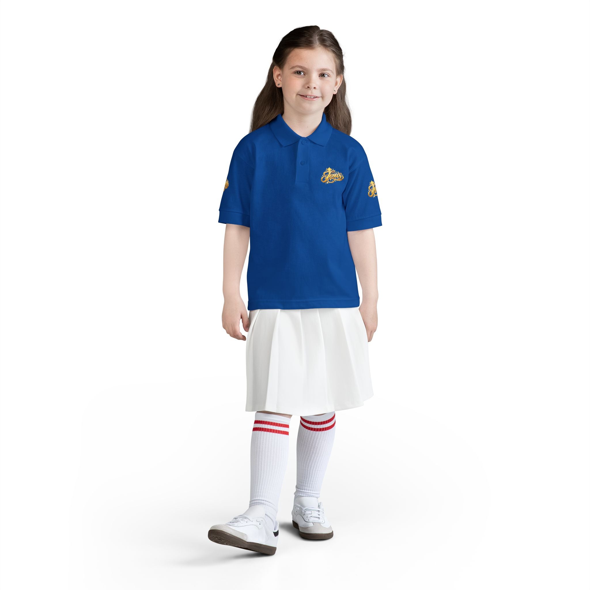 Kids Jesus Gold Nugget Polo – Youth Christian Faith Shirt | Church & Dress Casual Polo