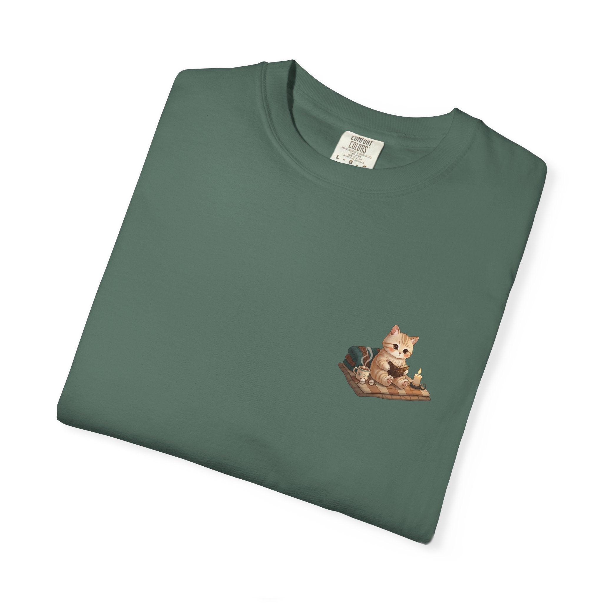 Cozy Cat Prayer T-Shirt — Faith Heart Cat Tee | Christian Cat Lover Shirt