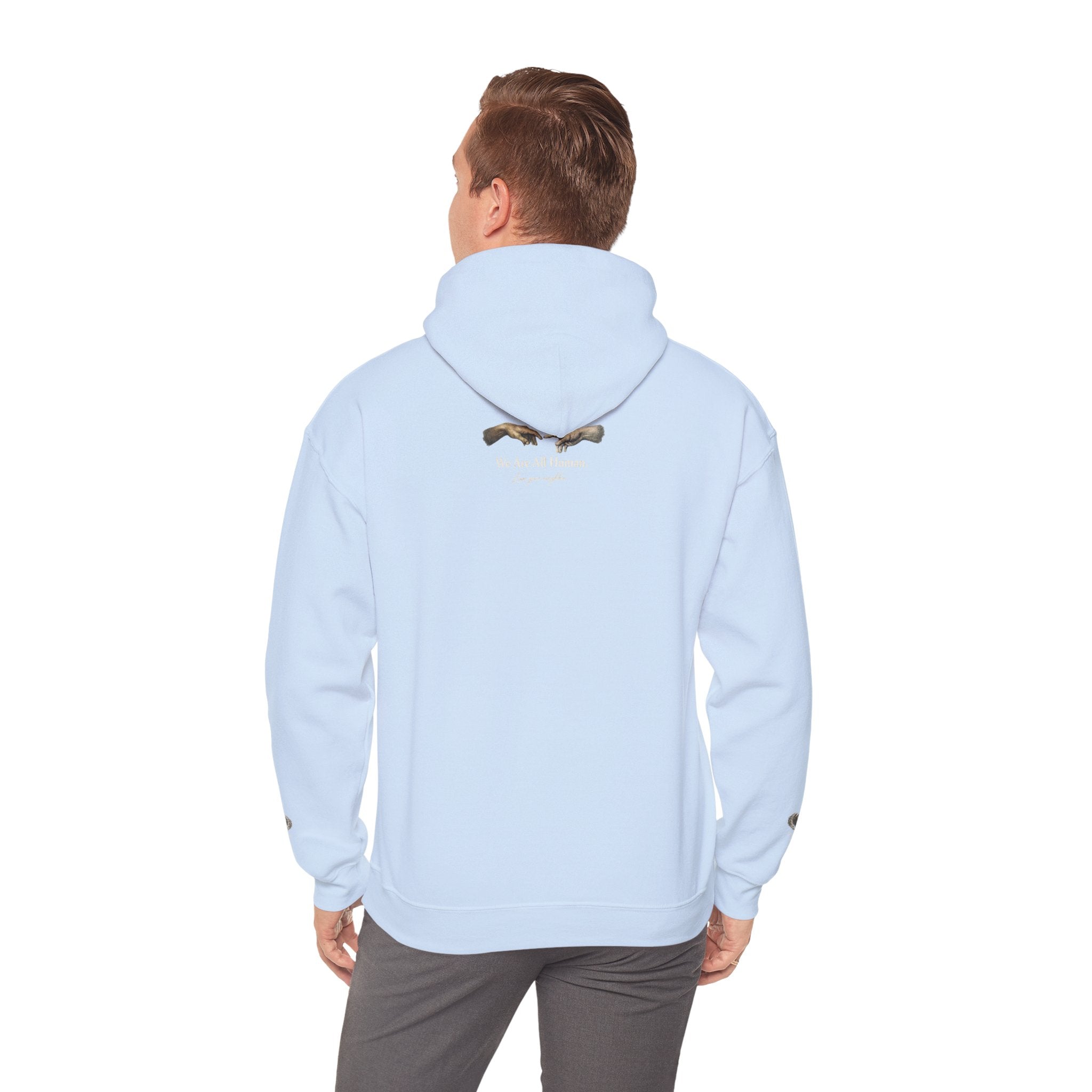 “Love People Anyway” Hoodie – Inspirational Script Graphic Sweatshirt | Compassion Message Pullover