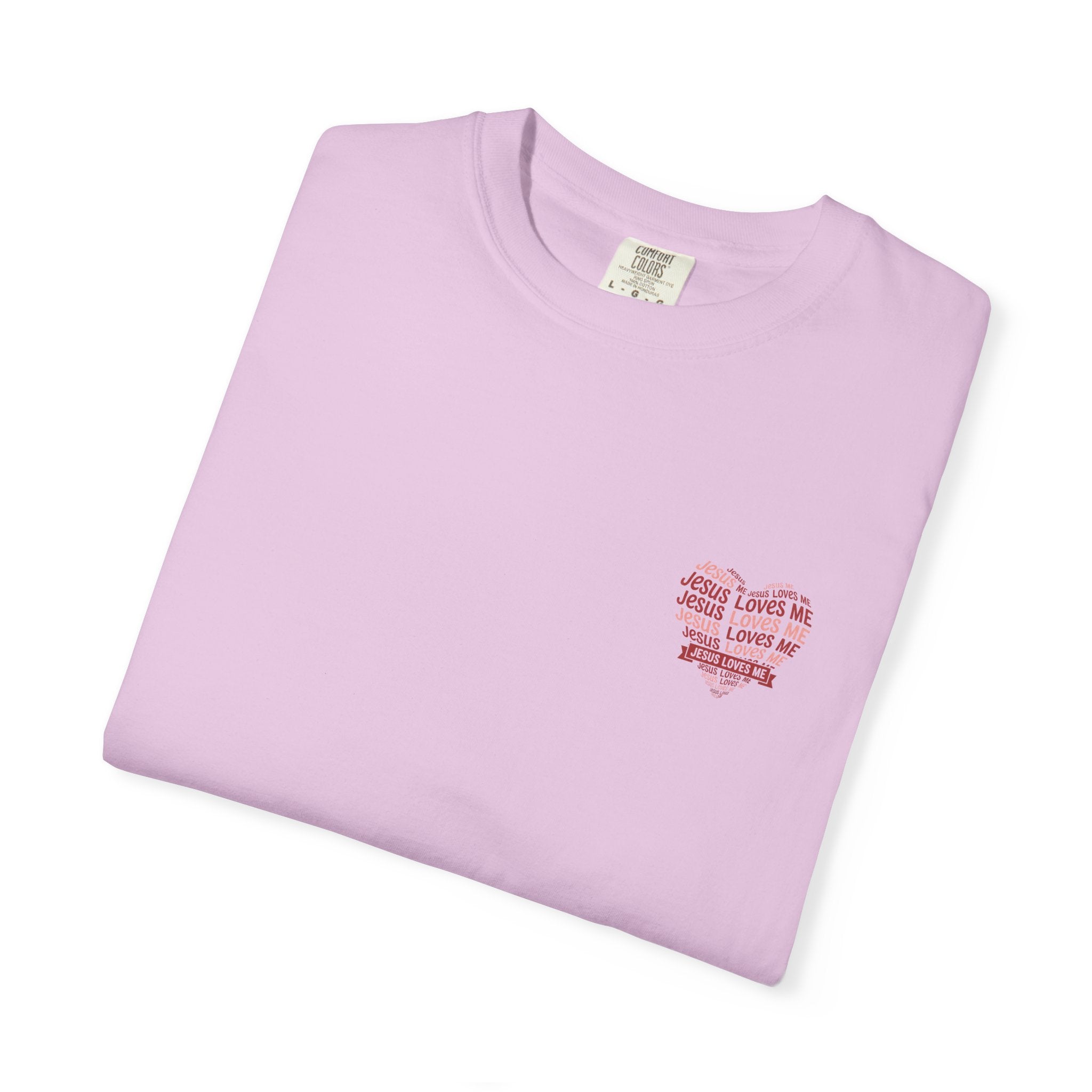 Jesus Loves Me Heart Garment-Dyed T-Shirt – Christian Faith Tee | Vintage Style Inspirational Shirt