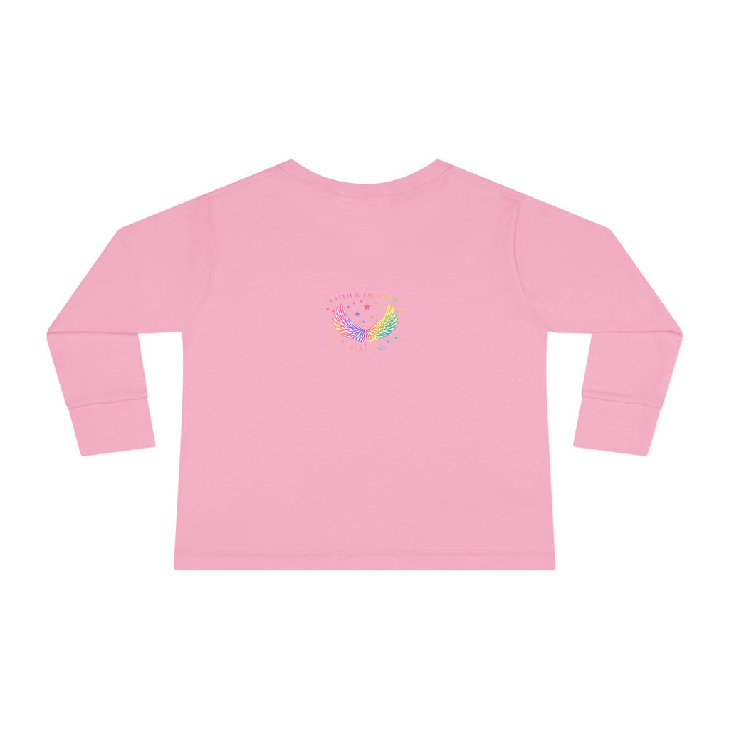Baby Moon & Owl Toddler Long Sleeve Tee – Pastel Sleepy Moon Nursery Shirt | Cozy Toddler Pajama Style Tee