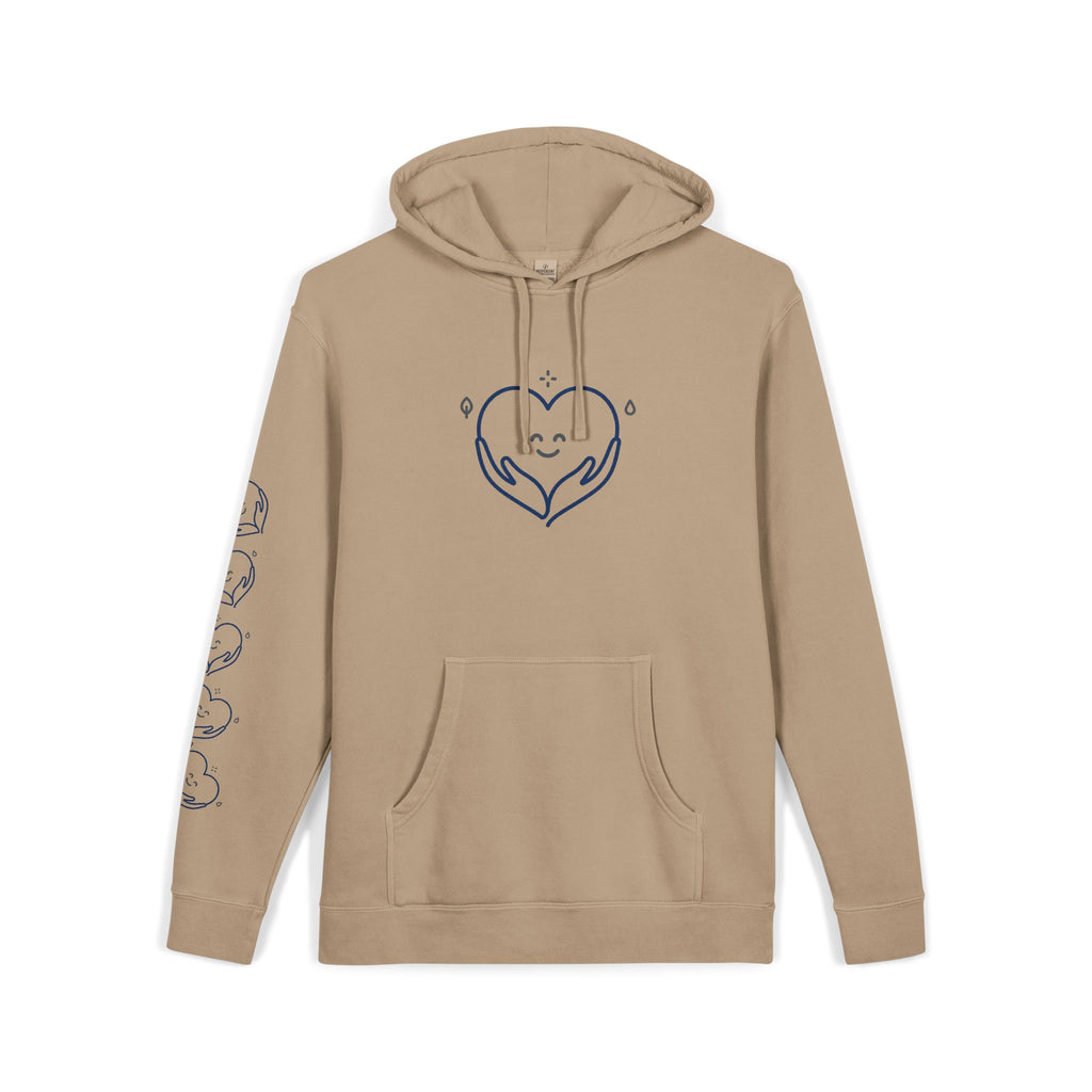 Kindness Changes Everything Hoodie – Heart Graphic Pigment-Dyed Sweatshirt