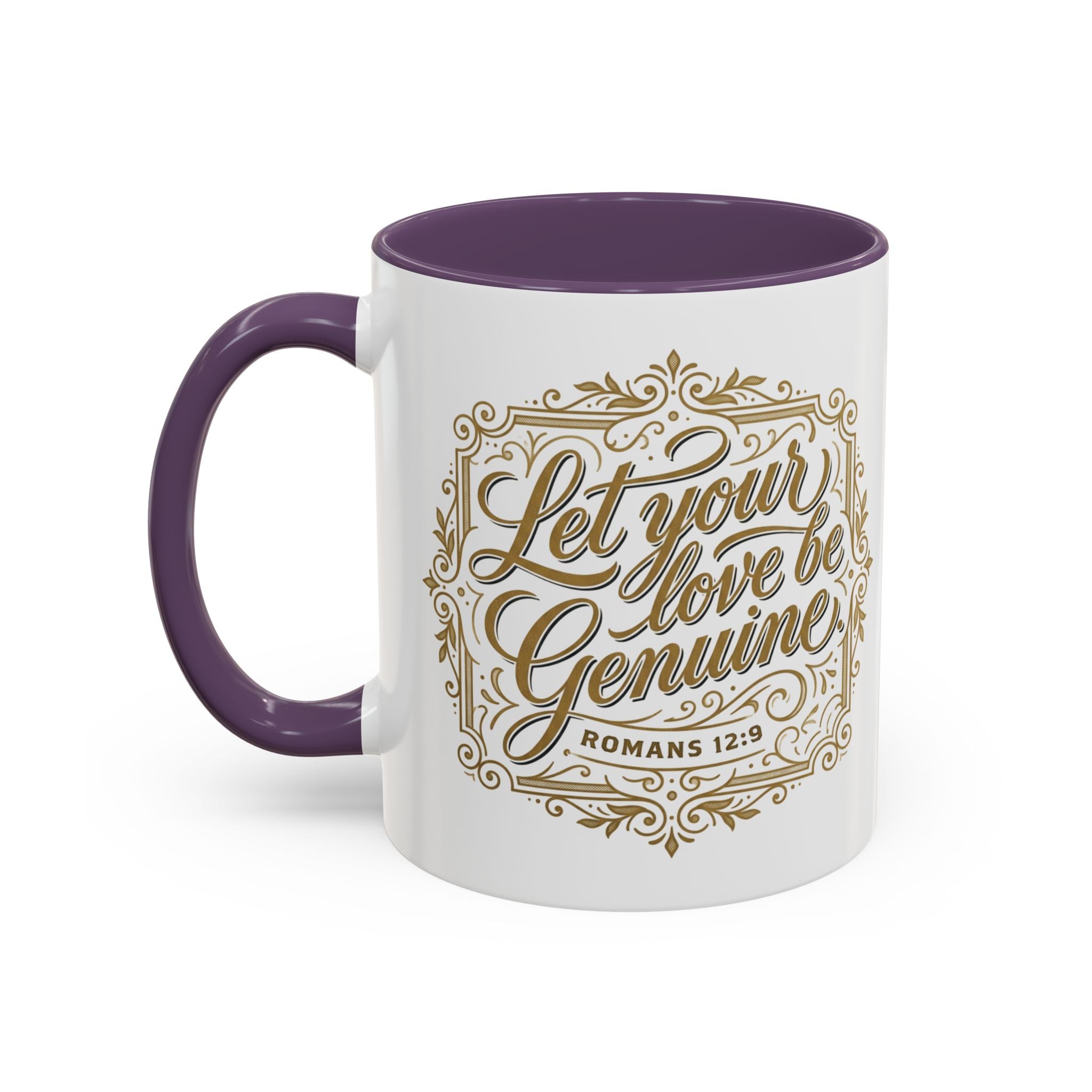 Let Your Love Be Genuine Coffee Mug | Romans 12:9 Christian Mug | Inspirational Faith Gift
