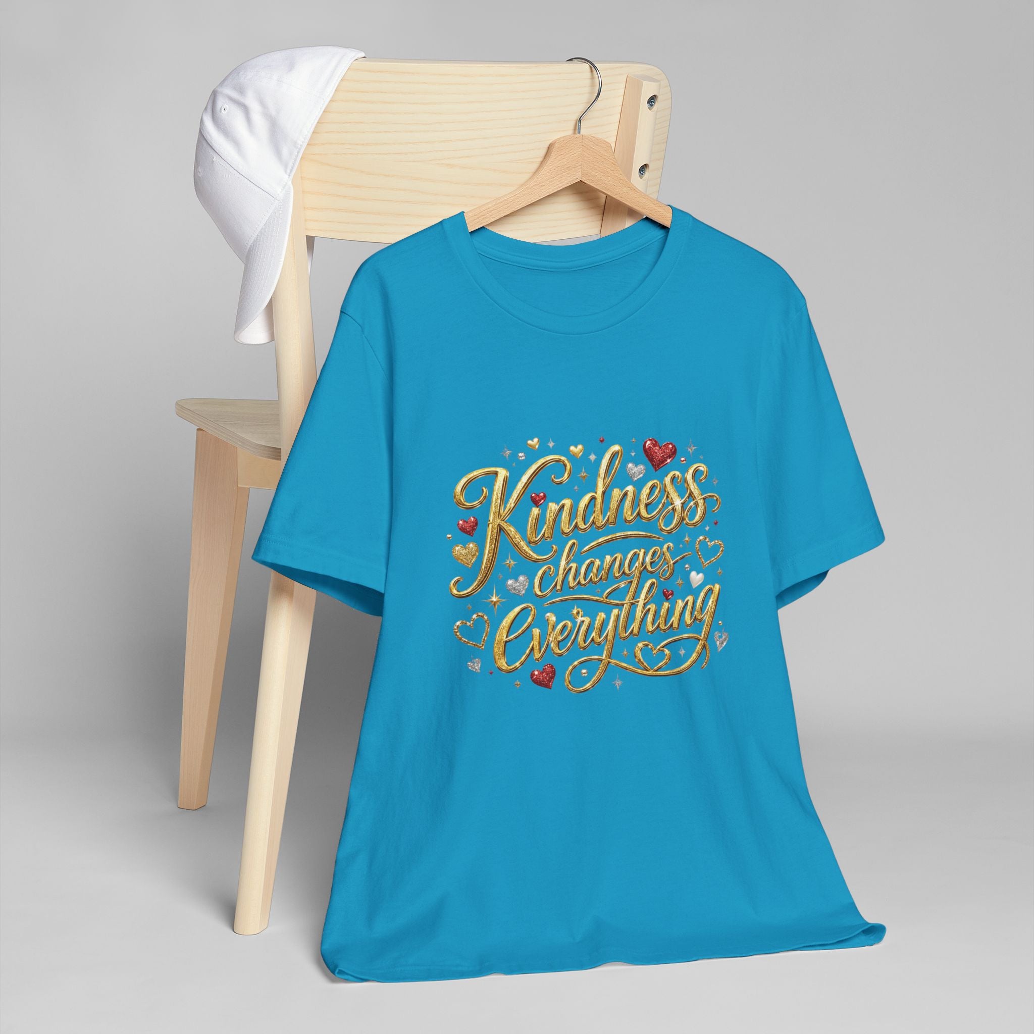 Kindness Changes Everything T-Shirt | Inspirational Script Graphic Tee | Soft Everyday Kindness Shirt