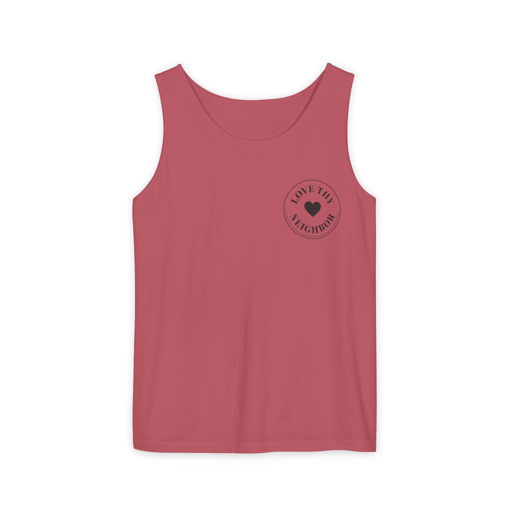 Love Thy Neighbor Anyway Garment-Dyed Tank Top | Vintage Christian Cotton Tank | LPA Monogram Apparel