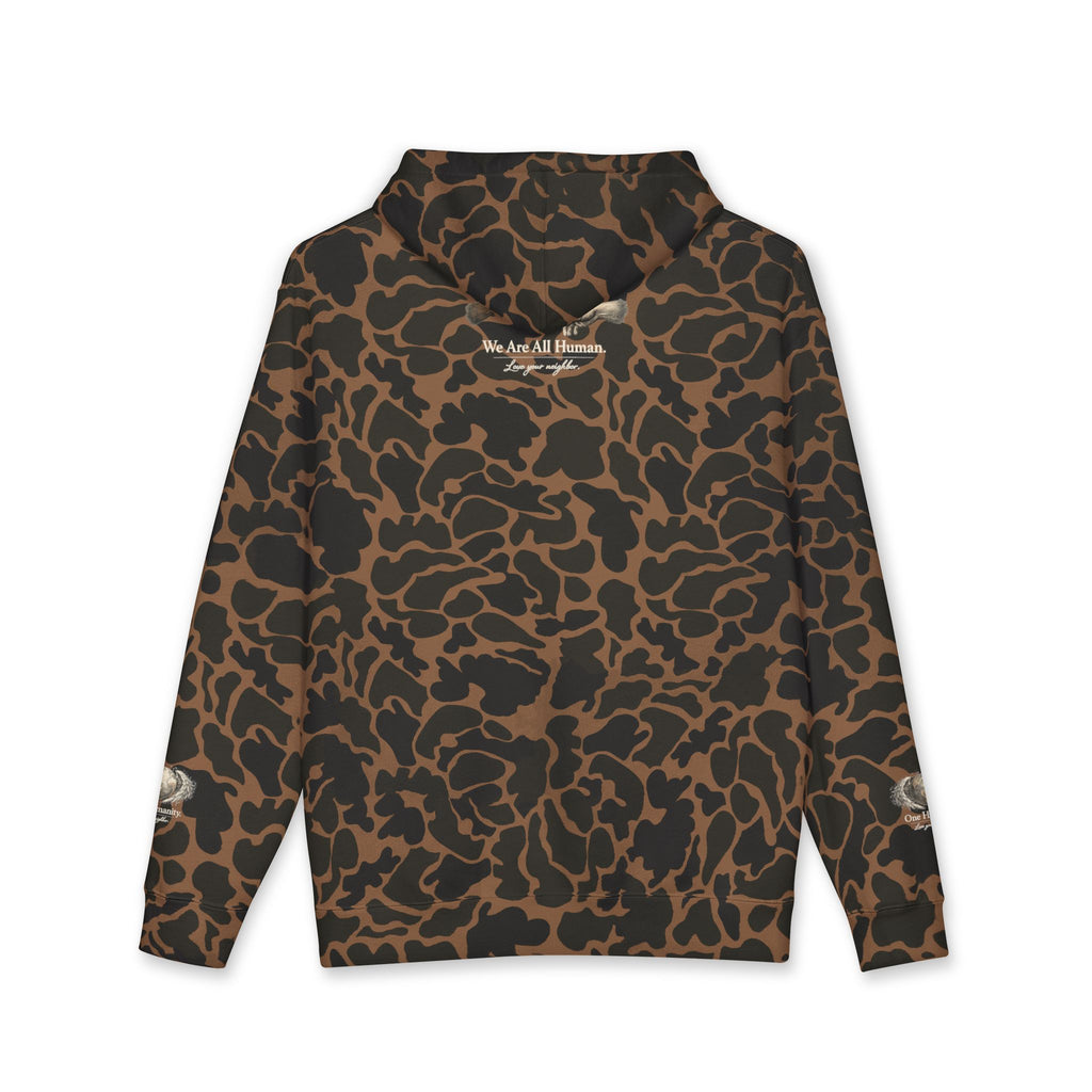“One Humanity” Hoodie – “Love Your Neighbor” Earth & Wings Graphic Sweatshirt