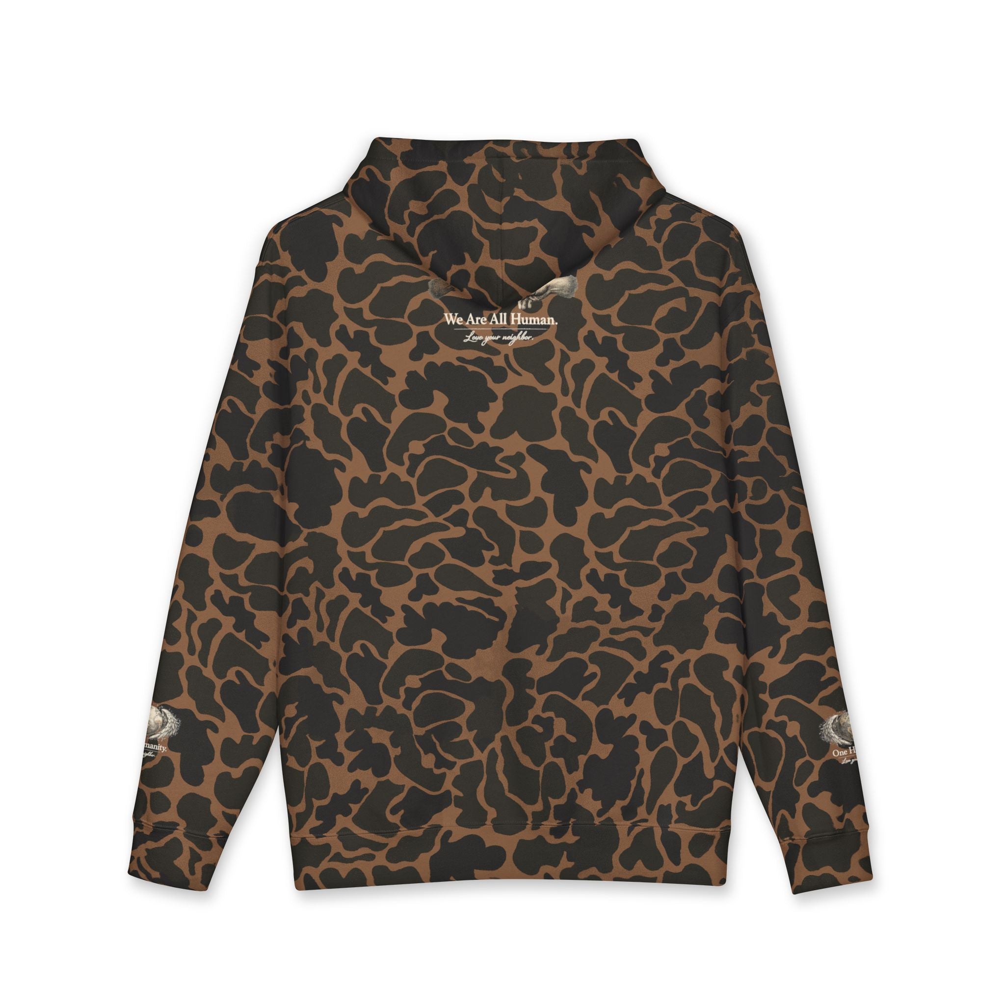 “One Humanity” Hoodie – “Love Your Neighbor” Earth & Wings Graphic Sweatshirt