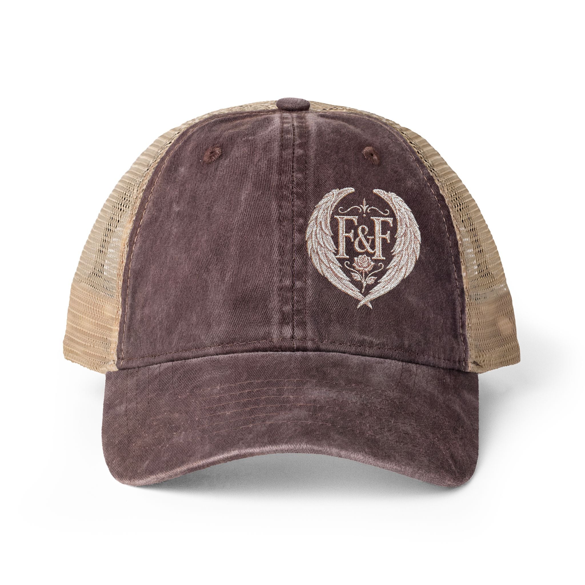 Faith & Freedom Women’s Washed Mesh-Back Cap | Vintage Christian Ponytail Hat