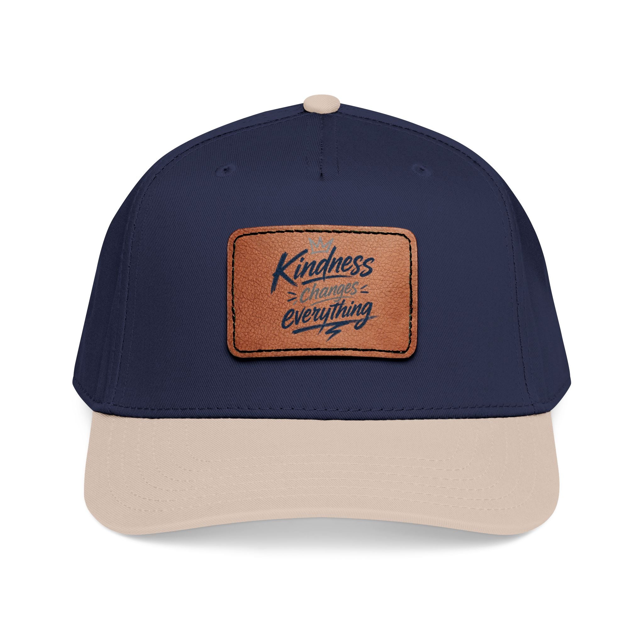 Kindness Changes Everything Leather Patch Hat | Inspirational Baseball Cap | Vintage Style Faith Apparel