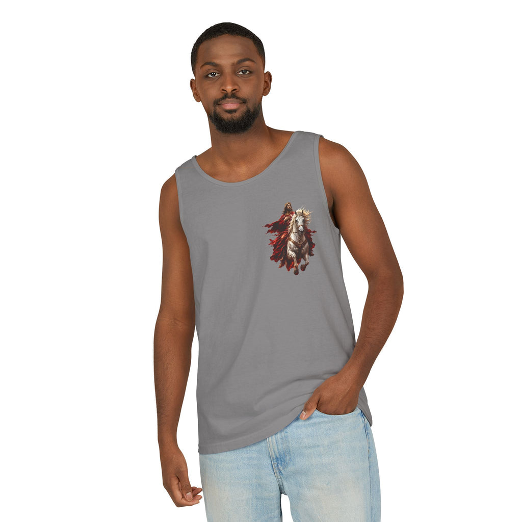 Jesus Second Coming Tank Top | Jesus on White Horse Christian Tank | Inspirational Faith Apparel