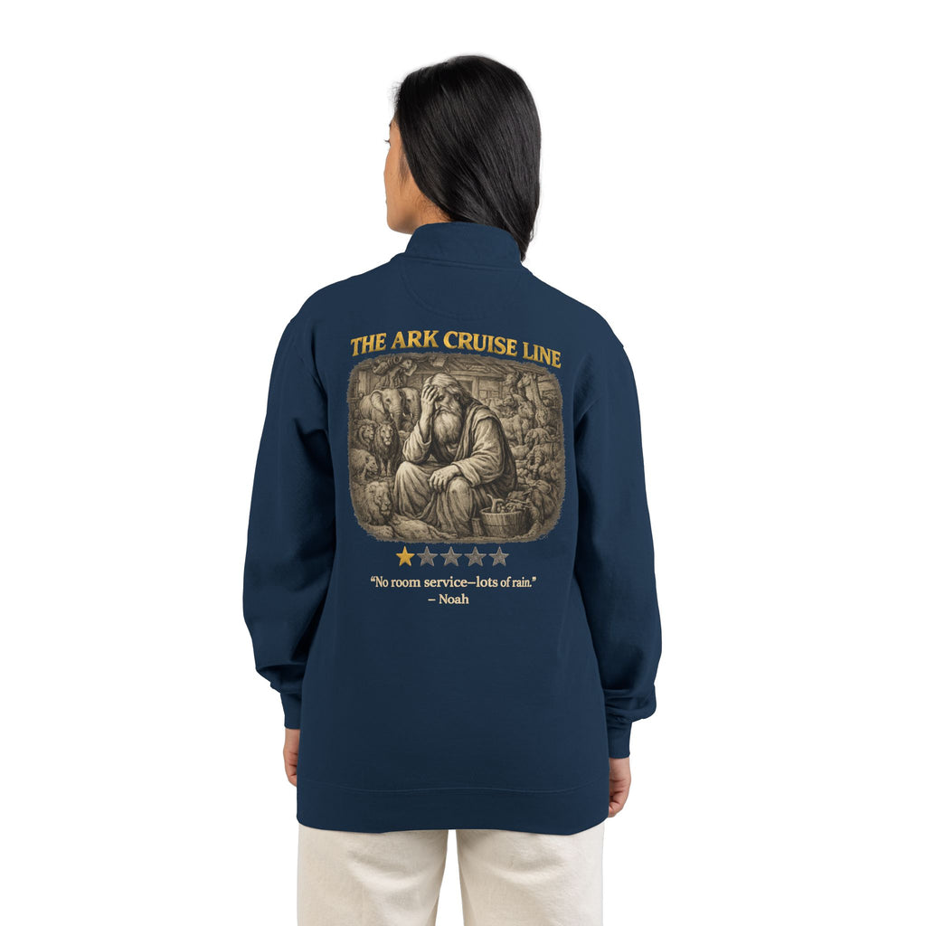 Noah – Quarter-Zip Sweatshirt | “No Room Service — Lots of Rain” Review – Five-Star Faith Series