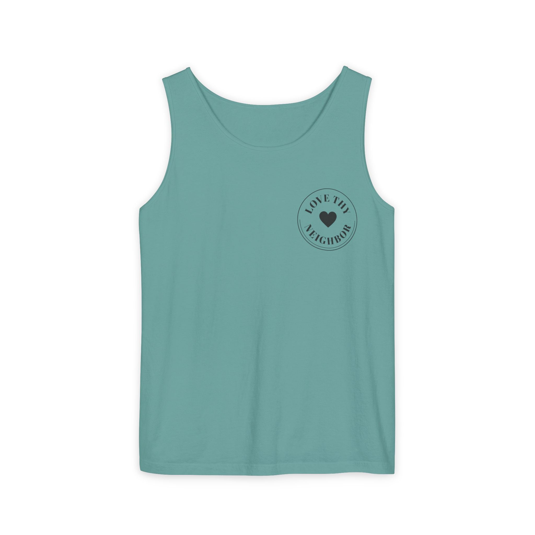 Love Thy Neighbor Anyway Garment-Dyed Tank Top | Vintage Christian Cotton Tank | LPA Monogram Apparel