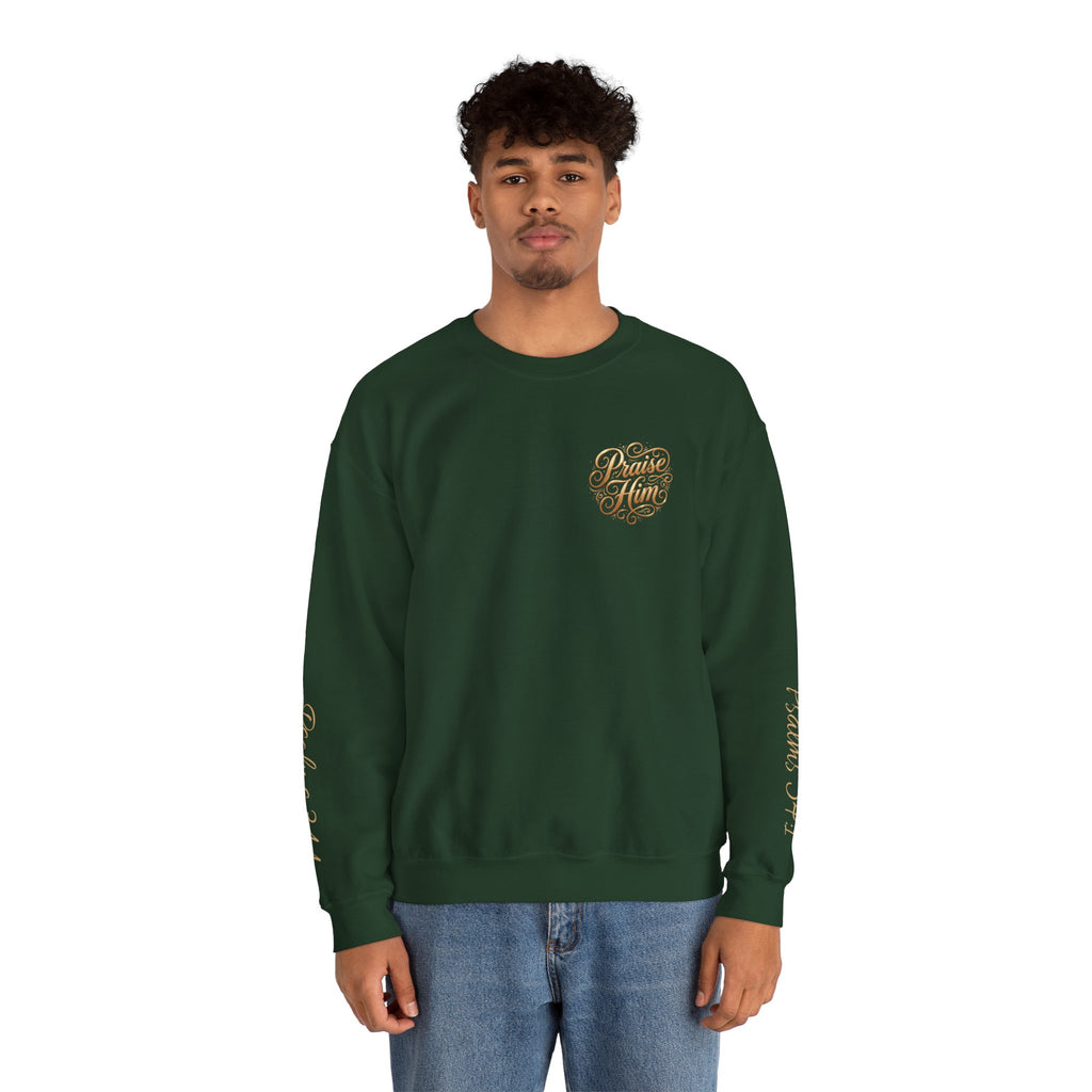 Praise Psalm 150 Sweatshirt | Christian Faith Crewneck Pullover | Inspirational Worship Apparel