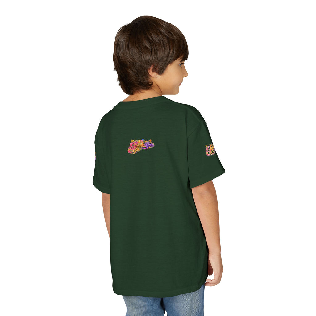 Youth Jesus Floral Butterfly T-Shirt – Christian Kids Faith Tee | Gratitude Sneaker Style Shirt