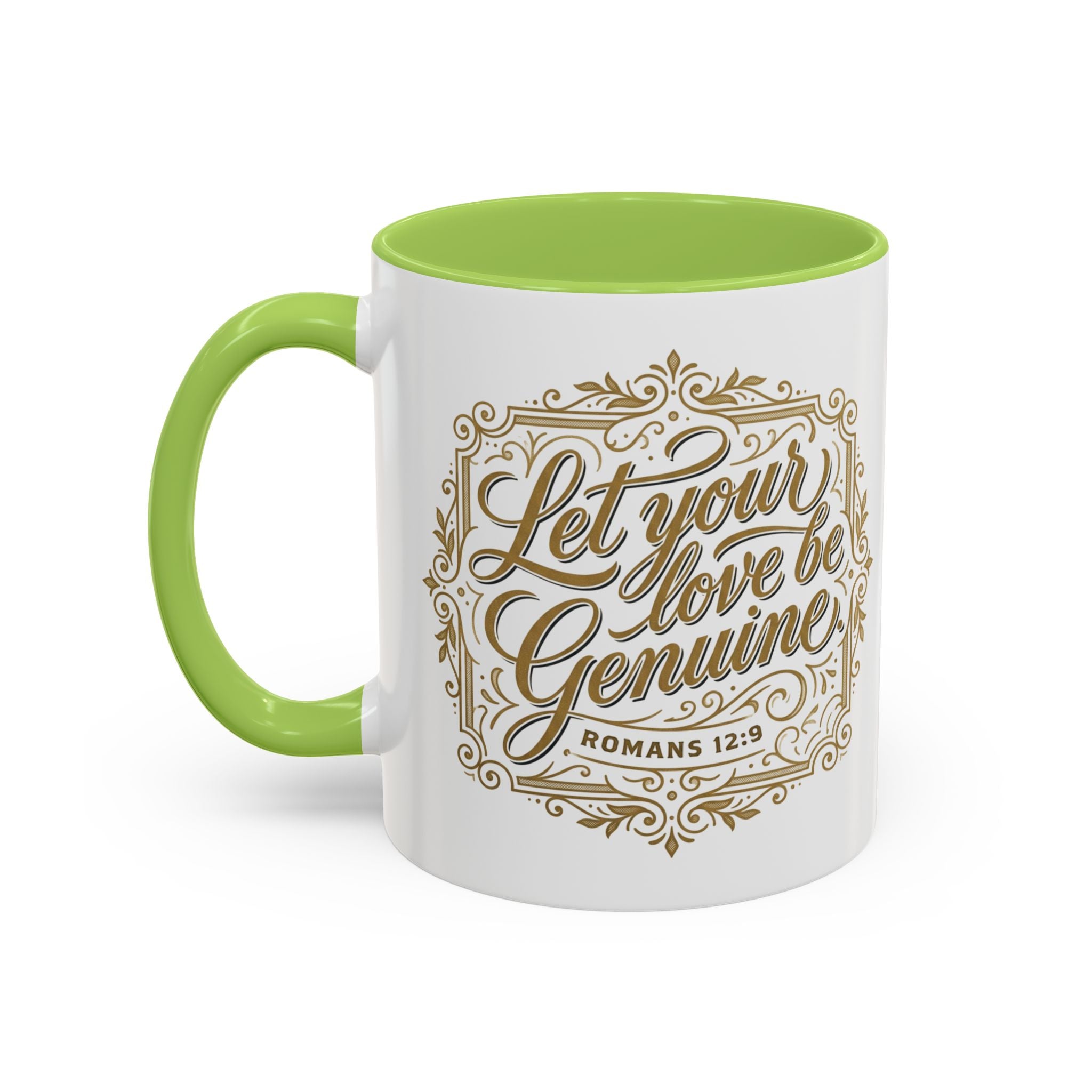 Let Your Love Be Genuine Coffee Mug | Romans 12:9 Christian Mug | Inspirational Faith Gift