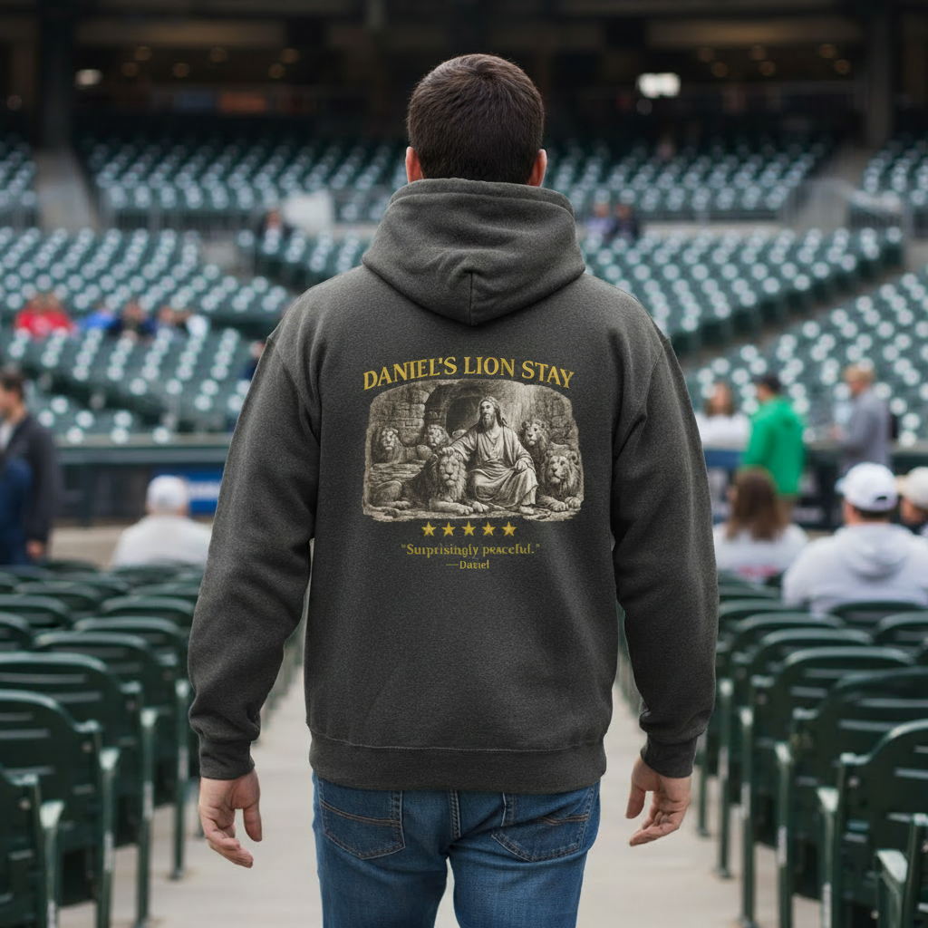 Daniel – Full-Zip Hoodie | Lion’s Den Vintage Graphic – Five-Star Faith Series