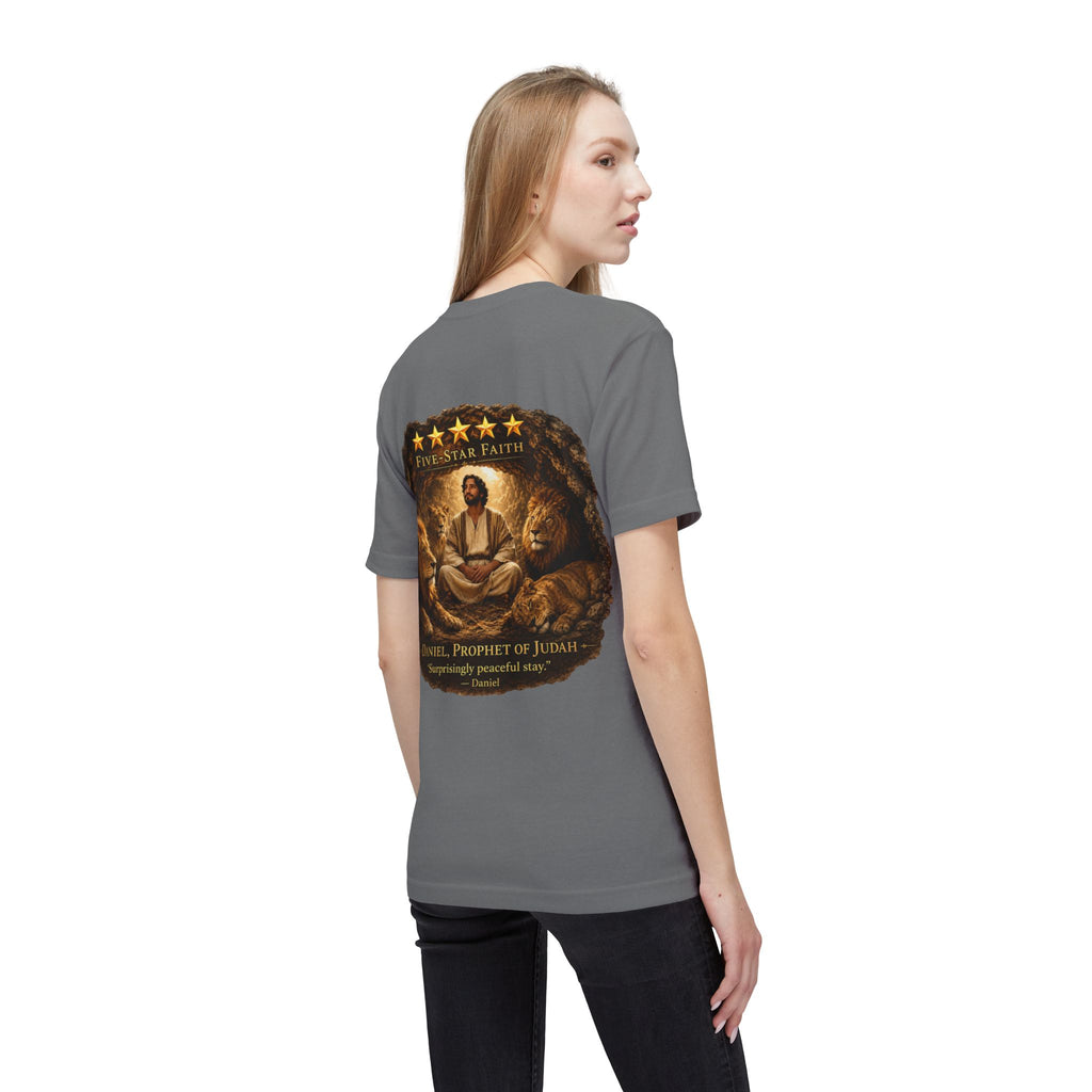 Daniel Review "Stay" Christian T-Shirt — Faith-Based Lion Design