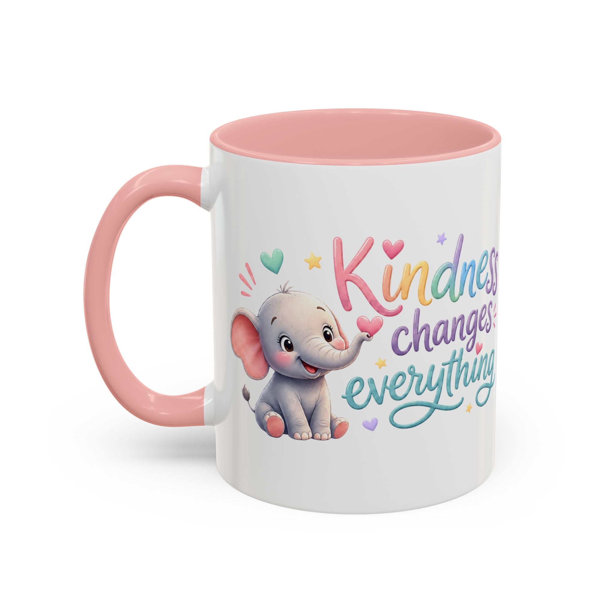 Kindness Changes Everything Elephant Mug | Inspirational Coffee Mug | Cute Elephant Accent Cup