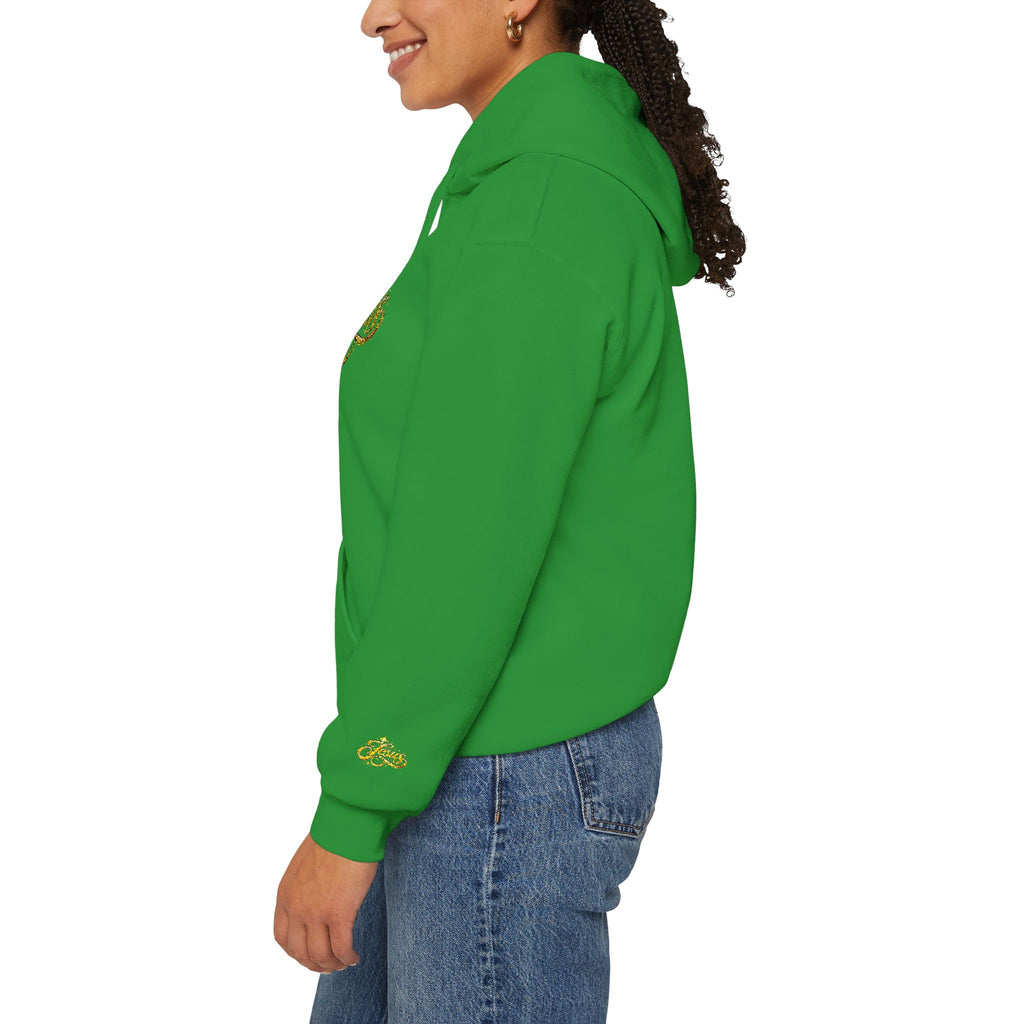 Jesus Gold Script Hoodie – Sparkle Christian Faith Pullover | Inspirational Hoodie