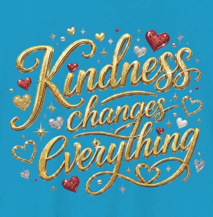 Kindness Changes Everything T-Shirt | Inspirational Script Graphic Tee | Soft Everyday Kindness Shirt