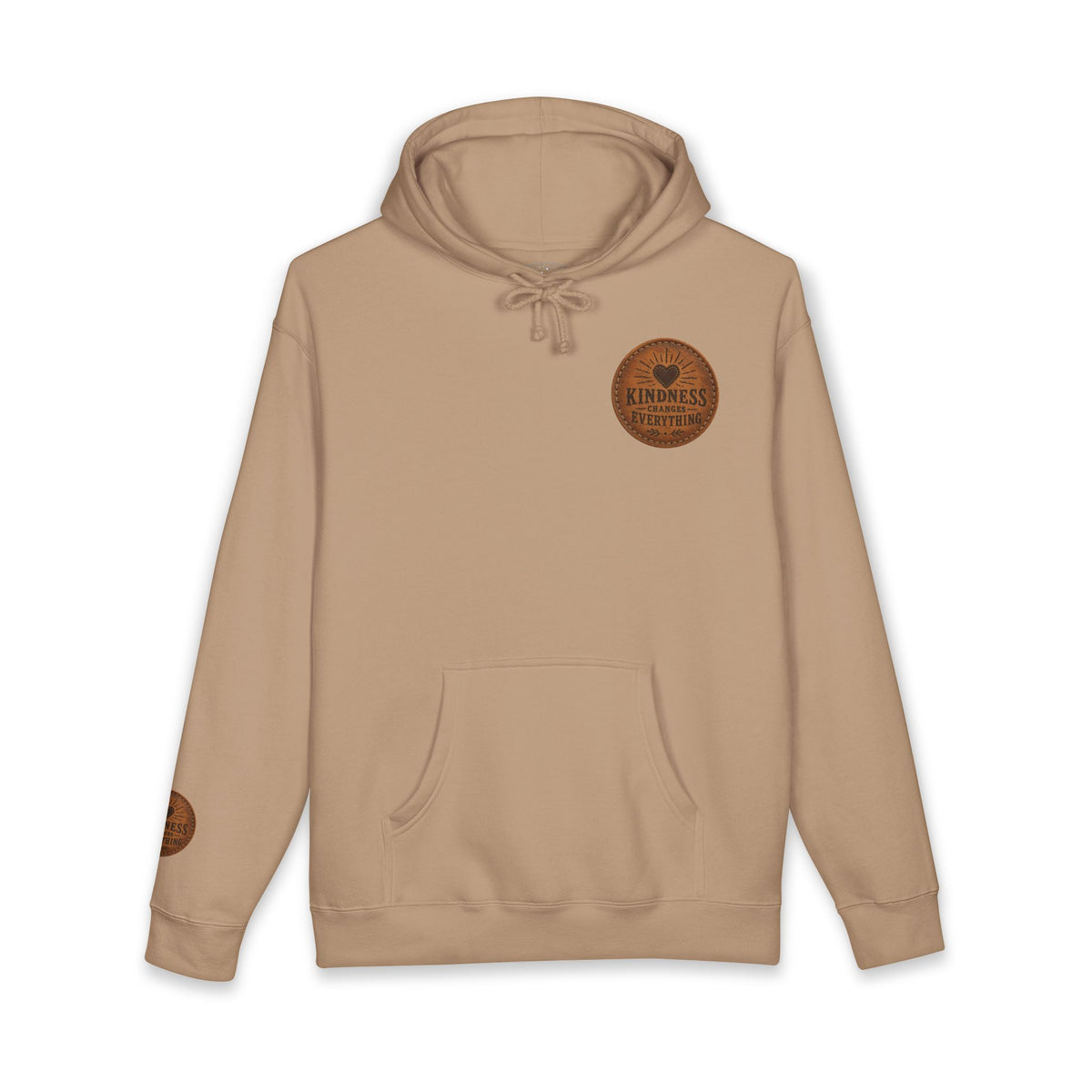 Kindness Changes Everything Heavyweight Hoodie | Vintage Patch Christian Hoodie | Inspirational Fleece Sweatshirt