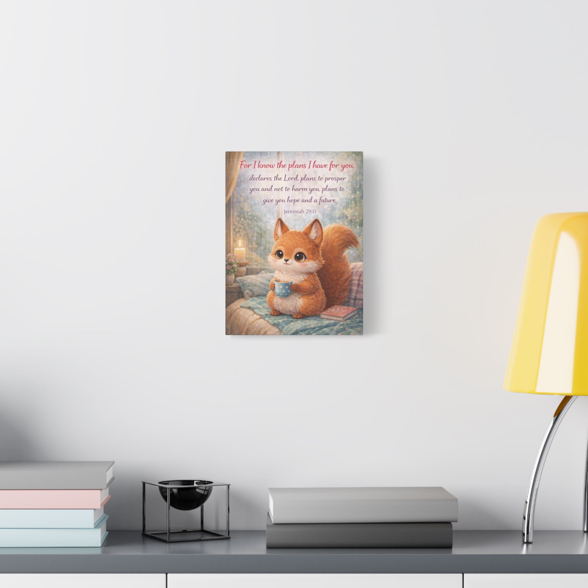 Woodland Fox Jeremiah 29:11 Canvas — Scripture Nursery Wall Art