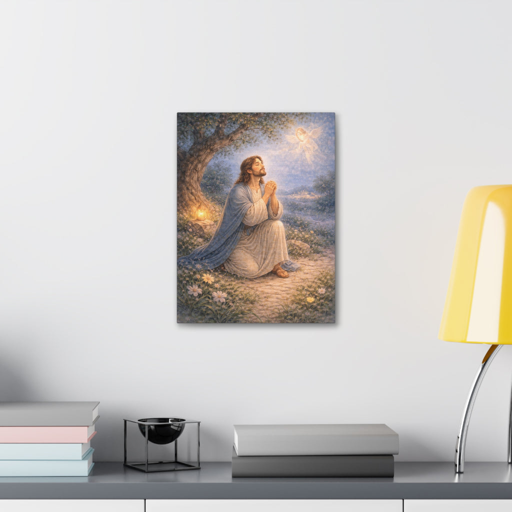 Jesus Talks to His Father, Jehovah Canvas — Matthew 26:36 Prayer Wall Art