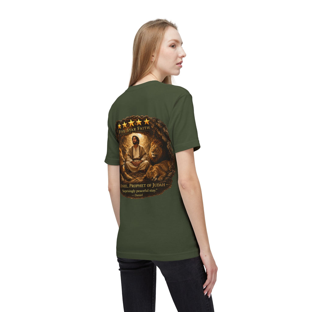 Daniel Review "Stay" Christian T-Shirt — Faith-Based Lion Design