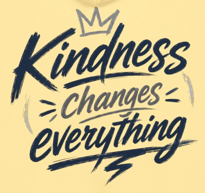 Kindness Changes Everything Hoodie – Heart Hands Graphic Inspirational Pullover