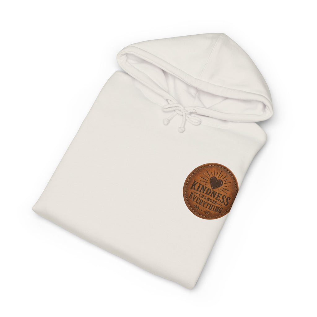 Kindness Changes Everything Hoodie — Inspirational Heart Patch Design