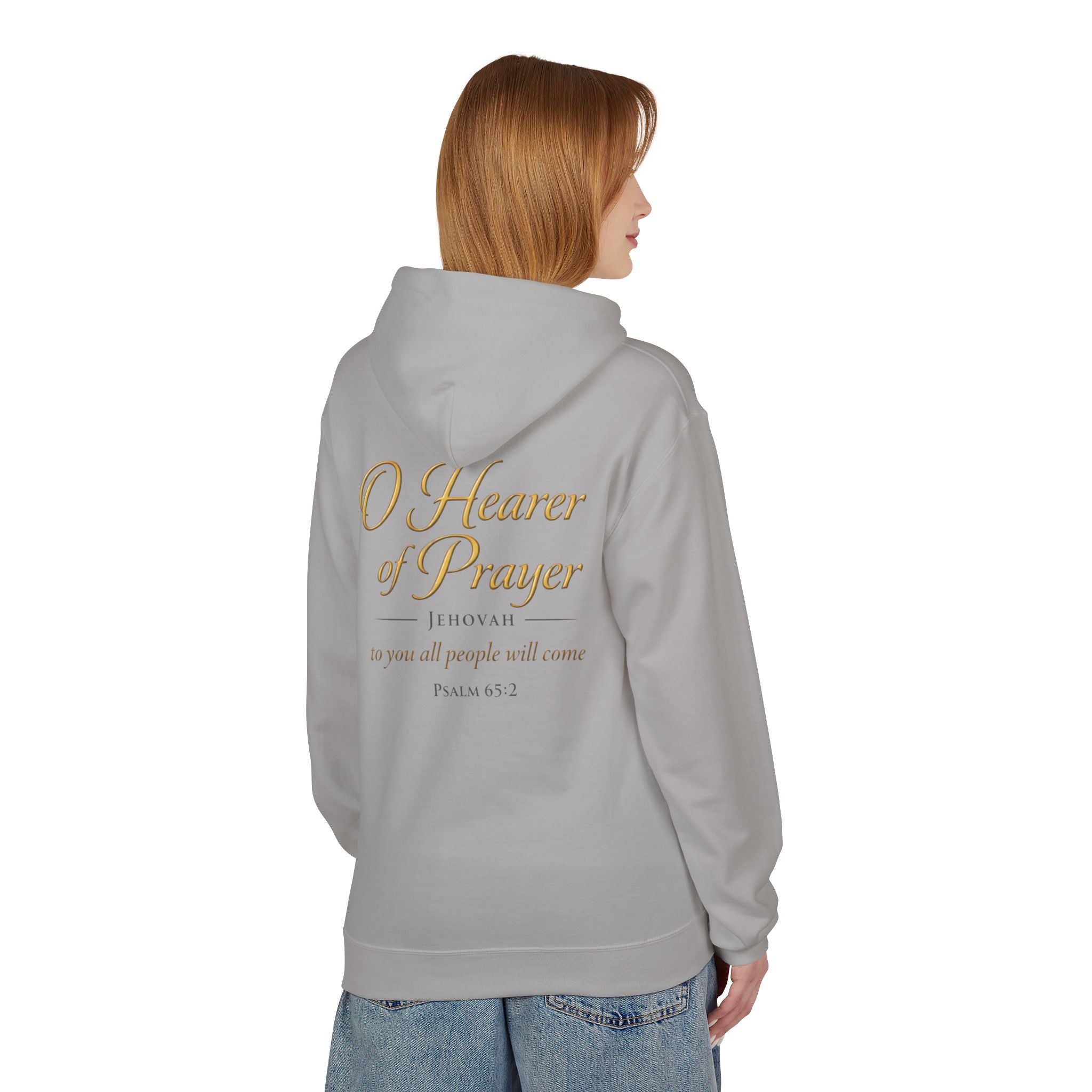 Prayer Hoodie – “O Hearer of Prayer” Psalm 65:2 Christian Pullover | Faith & Freedom Creations