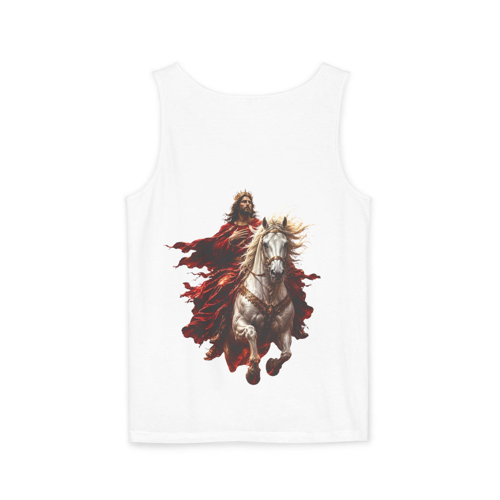 Jesus Second Coming Tank Top | Jesus on White Horse Christian Tank | Inspirational Faith Apparel